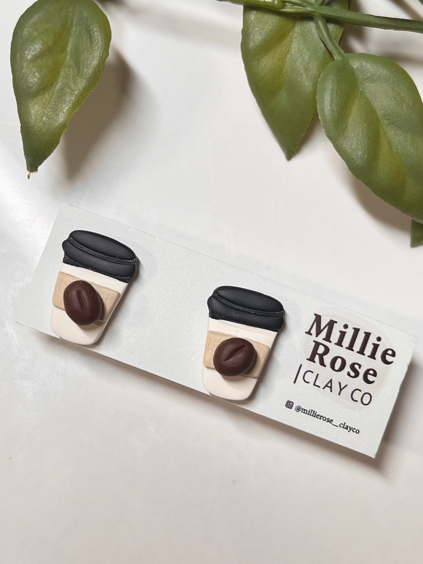 Fall To-Go Cup w/ Coffee Bean Stud