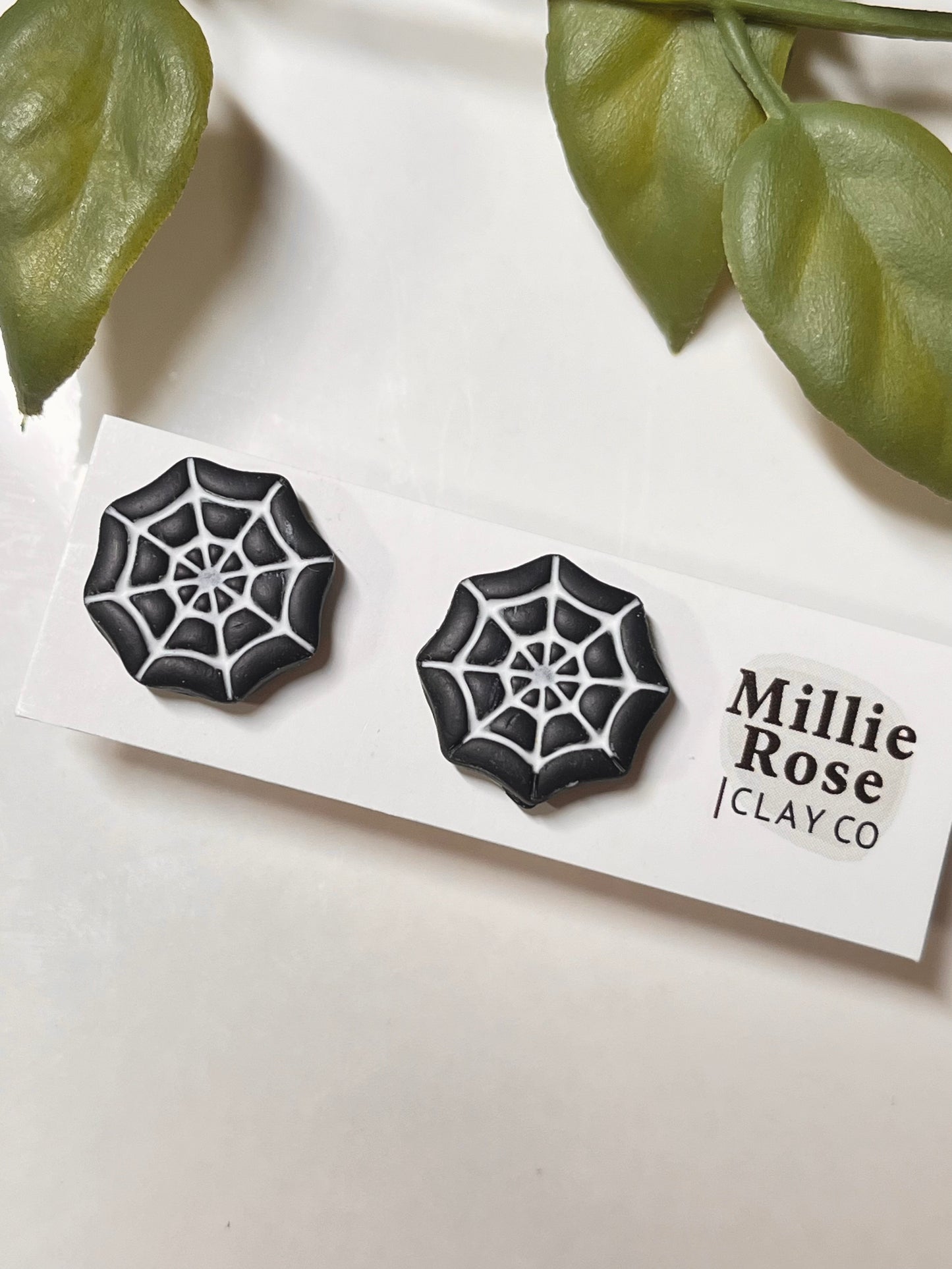 Halloween Spider Web Stud