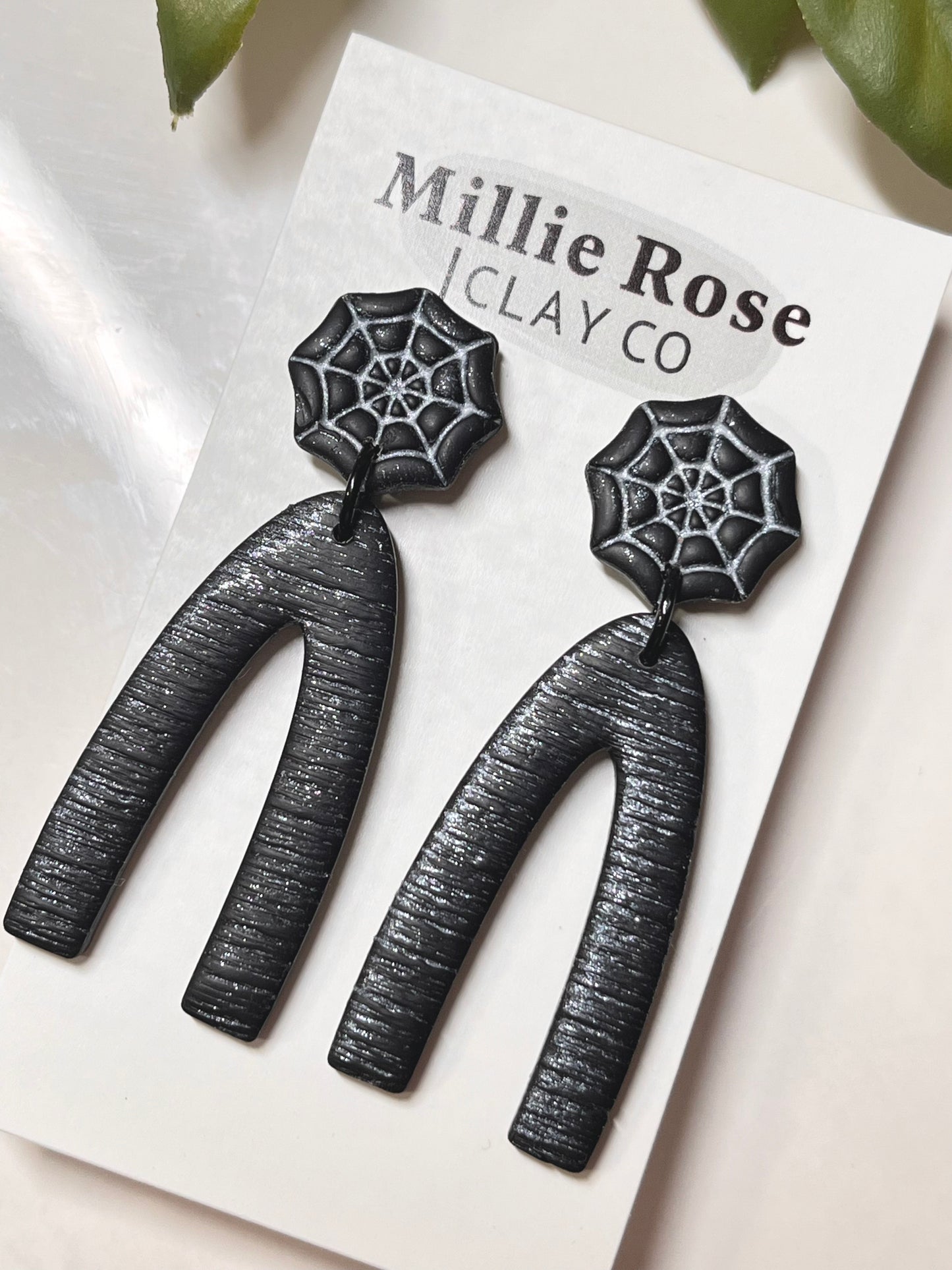 Halloween Black Spider Web Arch Dangle