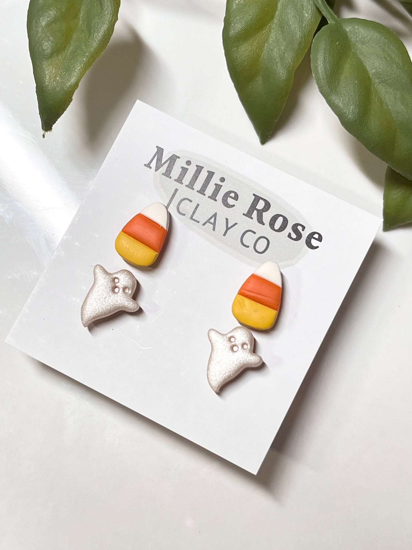 Halloween Stud Pack (Candy Corn & Pearl Ghosts)