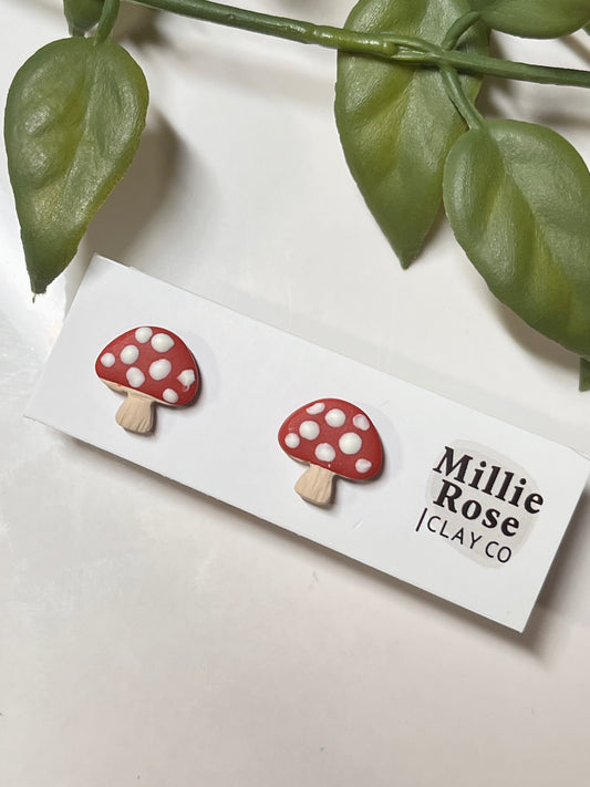 Fall Mushroom Stud