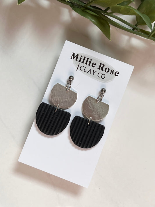 The Lily Black Striped (Silver)