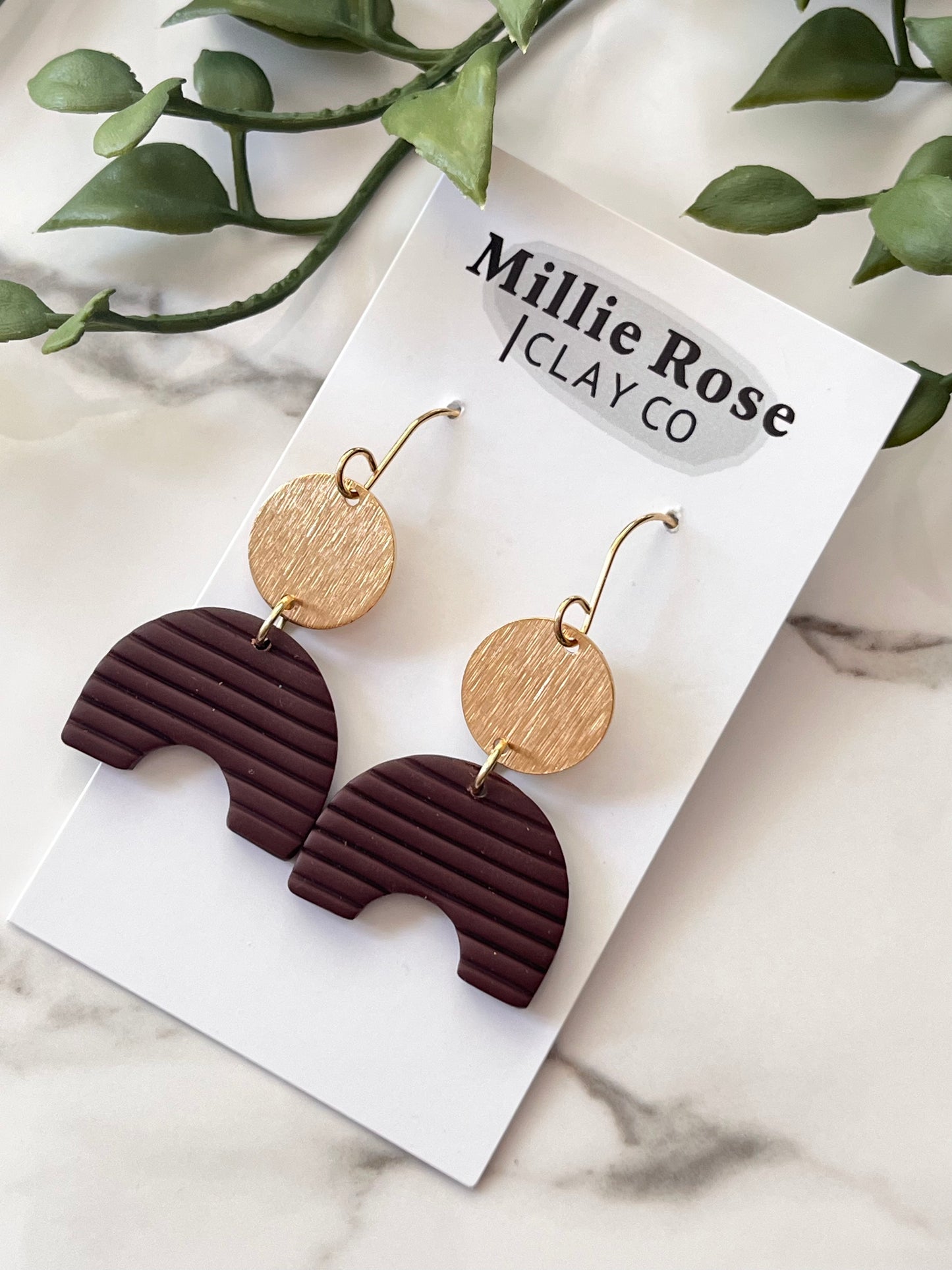 The Stella (Burnt Umber w/ Gold Brass Charm)