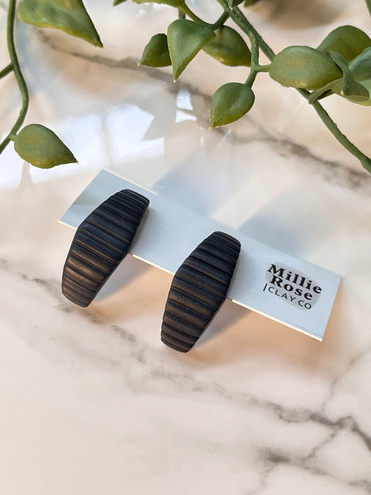 Black Huggies w/ Horizontal Stripes