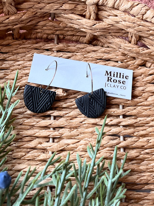 The Luna - Black Art Deco (Silver)