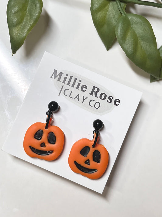 Halloween Orange Jack O'Lantern Dangle