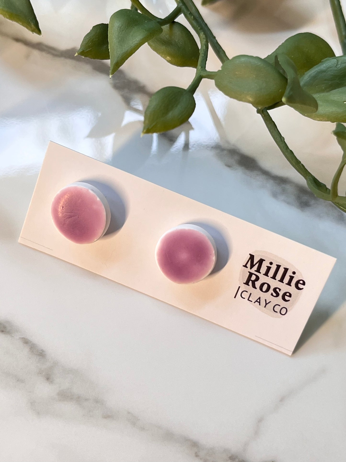 Glazed Berry Circle Stud